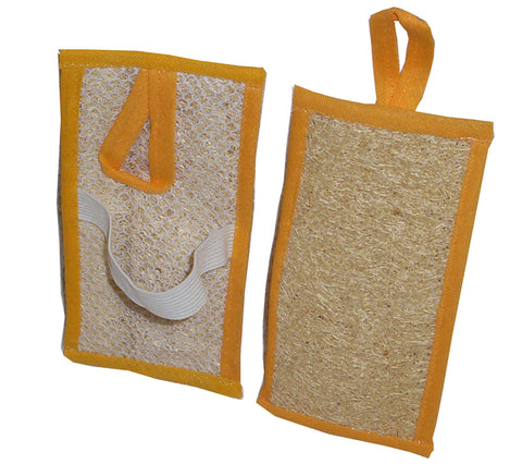 EPONGE LOOFAH RECTANGULAIRE mandarine